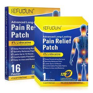 Lidocaine 4% Patch Maximum Strength Pain Relief Patch Knee Joint 16 Count